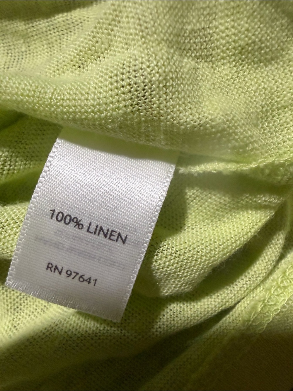 J. Jill 100% linen lime green open front cardigan sweater size large lightweight - Picture 9 of 11